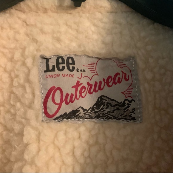Vintage union Made LEE pink patchwork Sherpa lined utility jacket let HTF - Picture 2 of 8